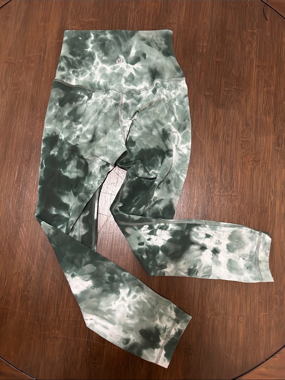 lululemon athletica Kids Green Marble Tie-Dye Leggings